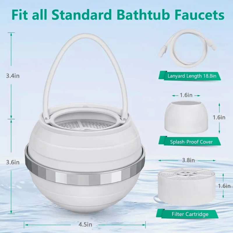 SilkaahWater™ Premium Bath Water Filter Plus Bonus Filter