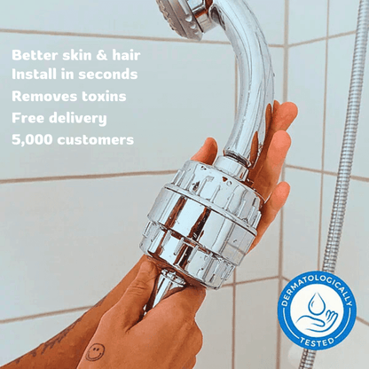 SilkaahWater™ Premium Shower Filter Bonus 2 x Replacement Cartridges